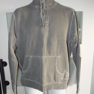 American Eagle Outfitters AEO Worn Gray ¼ Zip Pullover Size L Men's